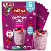 Prana empaque frontal Berry Fairy mostrando mezcla orgánica y beneficio práctico
