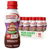 Premier Protein vista frontal del envase chocolate, práctico y nutritivo