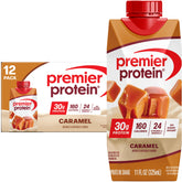 Premier Protein envase frontal Caramelo mostrando diseño y conveniencia