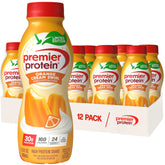 Premier Protein frontal del pack Orange Cream Swirl mostrando diseño atractivo
