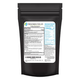 Prescribed For Life frente del paquete mostrando logo y peso, conveniencia para almacenamiento