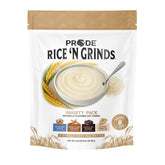 Pride Foods paquete frontal Rice 'N Grinds mostrando cuatro sabores y conveniencia