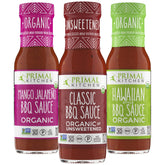 Primal Kitchen pack frontal mostrando los tres frascos y variedad de sabores