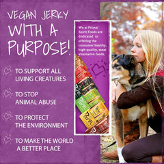 Primal Spirit textura del jerky en primer plano que muestra masticabilidad