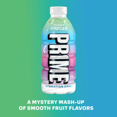 PRIME HYDRATION líquido vertiéndose para mostrar color y textura refrescante