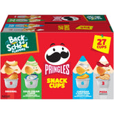 Pringles pack frente mostrando las 27 porciones y variedad de sabores beneficios de surtido
