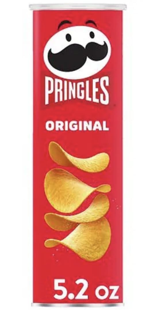 Pringles lata frente mostrando diseño visible y practicidad para compartir