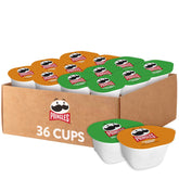 Pringles vaso frontal mostrando etiqueta y sabor práctico
