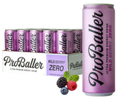 ProBaller Wild Berry lata al frente mostrando diseño y beneficio energía limpia