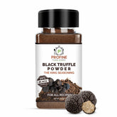 Profine Food envase frontal del polvo de trufa negra, aporta lujo a platos