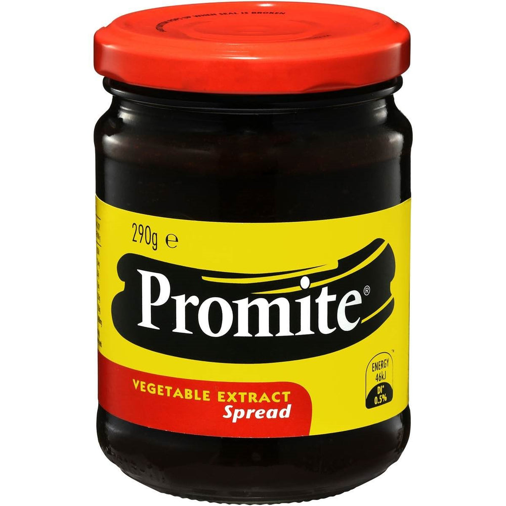 Promite tarro frontal mostrando etiqueta y 290 g, conveniencia y sabor
