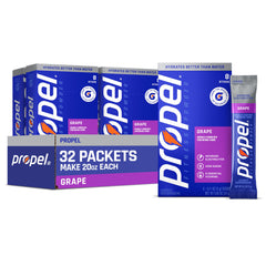 Propel paquete frontal 32 sobres muestra conveniencia y portabilidad
