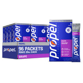 Propel empaque frontal uva mostrando 96 sobres y conveniencia
