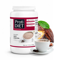 ProtiDIET frontal del bote mostrando diseño y cantidad útil