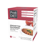 ProtiDIET empaque frontal del spaghettini destacando proteína y 7 sobres