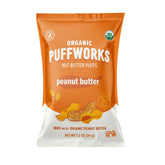 Puffworks paquete frontal mostrando diseño y porciones, conveniencia inmediata