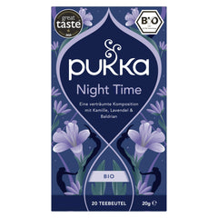 Pukka primer plano de flor de avena lavanda y flor de lima mezcla visible