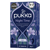 Pukka frente del envase mostrando certificaciones orgánicas y diseño atractivo