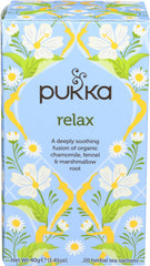 Pukka paquete frontal mostrando diseño y 20 bolsitas, comodidad inmediata