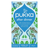 Pukka embalaje frontal mostrando bolsitas reciclables y beneficios