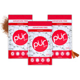 PUR Gum bolsa frontal mostrando diseño y cantidad, conveniente para llevar