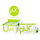 PUR Gum empaque frontal mostrando 12 blísteres, portabilidad y frescor