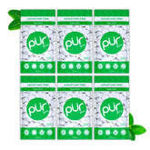 PUR Gum frente del empaque mostrando paquete multipack y beneficio ahorro