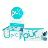 PUR Gum paquete frontal mostrando diseño y frescor wintergreen