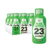 Pure Genius frente del empaque mostrando 24 shots y conveniencia