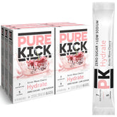 PURE KICK frente del empaque mostrando aspecto y cantidad ideal para viajes