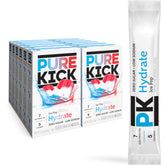 PURE KICK frente del paquete mostrando 72 sobres y beneficio de conveniencia