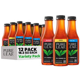 Pure Leaf pack variado frontal mostrando las tres variedades y conveniencia