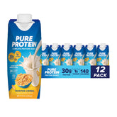 Pure Protein frontal del envase Frosted Cereal mostrando etiqueta y beneficio práctico