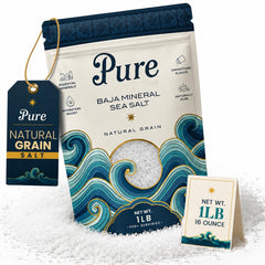 Pure Sea Salts frente del envase mostrando presentación natural y uso fácil
