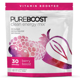 Pureboost frente del empaque mostrando 30 servicios y beneficio energético limpio