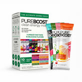 Pureboost envase frontal mostrando 10 sobres y composición clara
