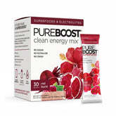 Pureboost empaque frontal Red Burst mostrando marca y beneficios visibles