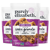 purely elizabeth frente del empaque mostrando el diseño y sabor cookie granola