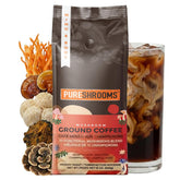 PureShrooms frente del paquete mostrando diseño y peso 340 g, comunicación clara