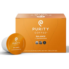 PURITY COFFEE caja BALANCE frente mostrando diseño y beneficios