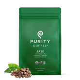 PURITY COFFEE bolsa frontal mostrando 12oz y diseño, calidad visible