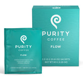 PURITY COFFEE sachet frontal mostrando diseño y conveniencia