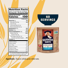 Quaker textura de avena en primer plano que sugiere cremosidad