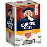 Quaker envase frontal caja mostrando las dos bolsas y beneficio de ahorro