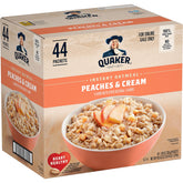 Quaker frente del empaque con 44 sobres, conveniente para almacenar