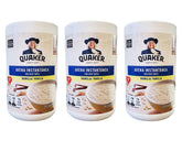 Quaker envase frontal vainilla mostrando etiqueta y aporte nutricional beneficioso
