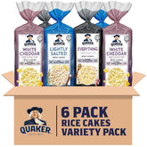 Quaker pack frente mostrando las tres variedades y beneficios de conveniencia