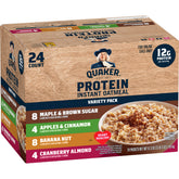 Quaker pack frontal mostrando las 24 unidades y variedad de sabores para elegir