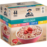 Quaker paquete frontal mostrando 44 sobres y variedad de sabores