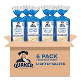 Quaker torta de arroz pack frontal mostrando el embalaje y ventaja de porciones